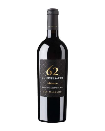 Primitivo Di Manduria Anniversario 62 Riserva San Marzano Dop 2019 Cl.75 14,5% Vol.