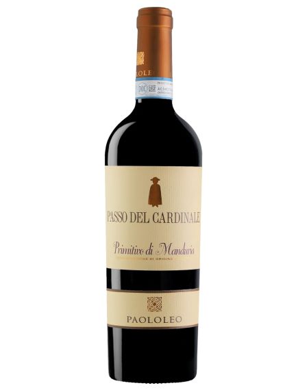 Primitivo Di Manduria Passo Del Cardinale Paololeo Dop 2024 Cl.75 14% Vol.