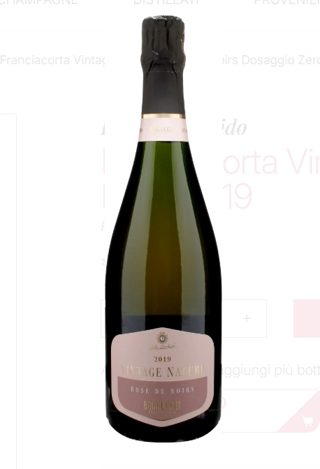 Franciacorta Berlucchi Nature Rosè De Noirs Vintage 2019 Cl.75 12,5% Vol.
